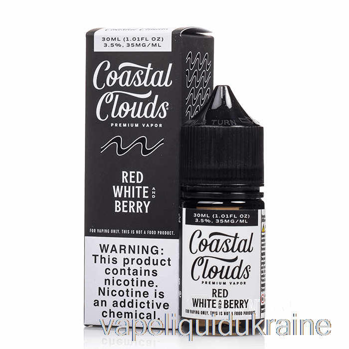 Vape Liquid Ukraine Red White and Berry - Coastal Clouds Salt - 30mL 50mg